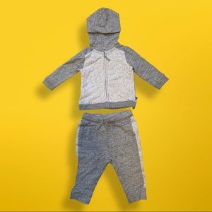 Baby b’gosh two tone gray sweatsuit